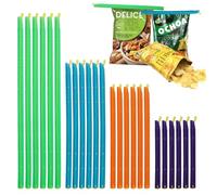 streeHerjjkeA1 24 Pièces Clip Pinces Fermeture Sachet Alimentaire，Cuisine Sealing Clips en Plastique，bâtons de scellement de sac，4 tailles，clips de fermeture pour sac durable