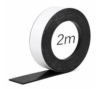 Strehknewen Aimant autocollant, bande magnetique adhesive avec un fort pouvoir adhésif, extra épaisse et plus large, facile à couper pour des applications polyvalentes (3 cm×2 mm×2 m)