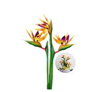 Strelitzia Lot de 3 Grands Oiseaux de Paradis 73,7 cm Fleurs permanentes imitant Les Plantes Tropicales Imitation Plantes Tropicales en Caoutchouc Souple PU, Plantes artificielles pour la Maison, Le