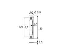 Stremler Gâche haut et bas multipoints - Inox