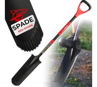 STREND PRO Premium RedShark bêche étroite de Drainage | Manche en Fibre de Verre | Poignée en D | 1280 mm | Acier au Carbone