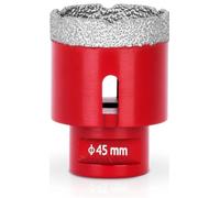 STREND PRO Scie Cloche Diamantée 45 mm pour Carrelage, Verre et Grès Cérame | Filetage M14 pour Meuleuse d’Angle | Trépan pour Céramique, Granit, Marbre et Pierre | Coupe Rapide et Propre à Sec