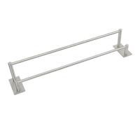 Strength Enemy Porte-Serviette Double 60cm Autocollant sans Perçage, Acier Inoxydable, Argenté