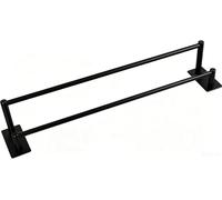 Strength Enemy Porte-Serviette Double 60cm Autocollant sans Perçage, Acier Inoxydable, Noir Mat