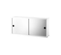 String Armoire à portes coulissantes String blanc. portes coulissantes miroir. 78x20 cm