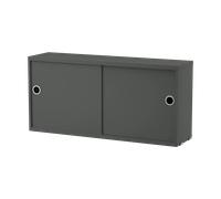String Armoire à portes coulissantes String Gris foncé. 78x20 cm