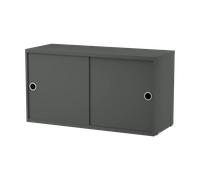 String Armoire à portes coulissantes String Gris foncé. 78x30 cm