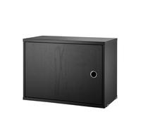 String Armoire à portes String Frêne lasuré noir. 58x30 cm
