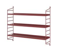 String Étagère String Pocket métal Oxtorg rouge