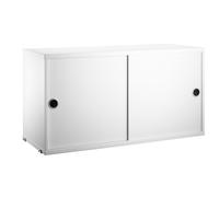 String Furniture Armoire à portes coulissantes - Profondeur 30 cm - blanc