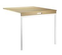 String Table pliante String Chêne-pieds en métal blanc