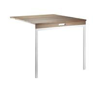 String Table pliante String Noyer-pieds en métal blanc