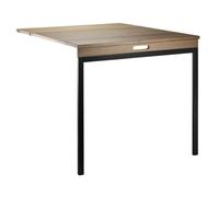 String Table pliante String Noyer-pieds en métal noir