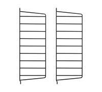 String Panneau mural String Noir. 50x20 cm. lot de 2