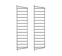 String Panneau mural String Noir. 75x20 cm. lot de 2