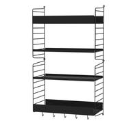 String Système d'étagères murales de cuisine H String Furniture Noir - Noir - STRING KITCHEN H SCHWARZ