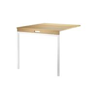 String Table pliante String Chêne-pieds en métal blanc