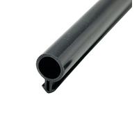 Striscia de calfeutrage en silicone pour portes et fenêtres, 10 m, en plastique, en acier, pour portes et fenêtres, joint tubulaire type O (Big O/10 mm, noir)