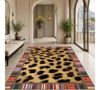 Strloepr Tapis, 155 x 155 cm, Motif géométrique Beige Noir coloré, Tapis Salon Chambre Deco Chambre Ado Fille Garcon Aesthetic Maison,