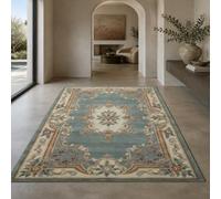 Strloepr Tapis Chambre Adulte, 160 x 260 cm, Motif Floral Bleu Beige Marron Violet Vert, Tapis Salon Canapé Lit Salle a Manger Decoration Maison Interieur,