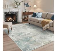 Strloepr Tapis Entree Interieur Salon Chambre à Coucher Salle a Manger Cuisine,Abstrait Moderne Blanc, Gris, Bleu, Beige, 80 x 150 cm