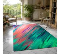 Strloepr Tapis Lavable en Machine, 60 x 90 cm, Abstrait Rose Vert Bleu Violet Rouge, Tapis Paillasson Entree Interieur Salon Chambre Cuisine,