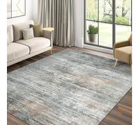 Strloepr Tapis Lavable Salon Chambre Adulte Salle a Manger Decoration Maison,Abstrait Moderne Gris Blanc Beige Marron, 200 x 240 cm