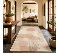 Strloepr Tapis Salon, 185 x 245 cm, Géométrique Moderne Beige Rose Taupe, Tapis Chambre Adulte Salle a Manger Decoration Maison Interieur,