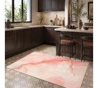 Strloepr Tapis Salon, 185 x 275 cm, Rose Beige Abstrait, Tapis Chambre Canapé Lit Salle a Manger Decoration Maison Interieur,