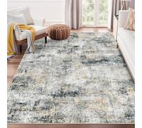 Strloepr Tapis Salon Chambre Canapé Lit Salle a Manger Cuisine Décoration Maison,Motif Abstrait Moderne Gris, Beige, Noir, Blanc, Taupe, 140 x 200 cm