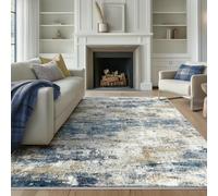 Strloepr Tapis Salon Chambre Canapé Lit Salle a Manger Decoration Maison Interieur,Abstrait Moderne Bleu, Beige, Blanc, Gris, 185 x 275 cm