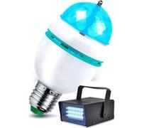 Strobe + Ampoule Mini DIAMS 4 LED's RVBA Lytor Light Mode AUTO, Culot E-27