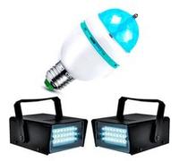 Strobes + Ampoule Mini DIAMS 4 LED's RVBA Lytor Light Mode AUTO, Culot E-27