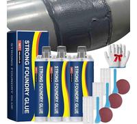 Strong Foundry Glue for Metal,Metal Repair Glues Heavy Duty,Professional Grade Adhesive,Plastic and Steel Crack Repair,DIY Crafts, Cold & Heat Resistant, Quick Fix,Easy to Use (3Pcs-C, SIZE)