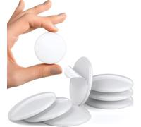 Strongest Home Ensemble de butées de poignée de porte murale. 7 pièces de bouton de porte en silicone blanc 4 cm, coussinet mural rond. Protecteur mural pour poignée de porte. Protecteur