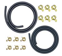 Strongthium 5mm & 6mm Kit Durite Essence 3/16" & 1/4" avec 12 Colliers, 1m+1m Tuyau Carburant pour Tuyau Caoutchouc NBR Adaptable avec Tondeuse Briggs Stratton Moteur Honda GX160 Pit Bike Quad