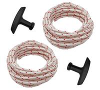 Strongthium Corde de Lanceur 3,5mm & 4mm (12m) Compatible avec Honda Briggs & Stratton Stihl, Cordon de Traction pour Tondeuse à Gazon, Tronçonneuse, Groupe Électrogène, 2 Bobines