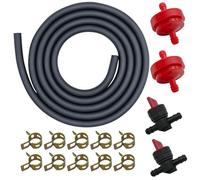 Strongthium Kit Durite d'Essence 1/4" 6,3mm pour Briggs & Stratton MTD/Filtre à Carburant et Vanne compatible avec Honda Husqvarna Stiga, Tuyau de Carburant 2M avec 10 Colliers