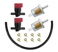 Strongthium Kit Durite Essence 1/4" avec Robinet et Filtre/pour Tracteur Tondeuse John Deere D130 D140 LA115, Husqvarna YTH2242, Compatible avec Moteur Briggs Stratton 698183 691035, Lot d'Entretien