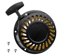Strongthium Lanceur à Rappel pour Honda GX160 GX200 Moteur 5.5 6.5 CV/Démarreur Manuel Noir à Cliquet Métal compatible avec Eberth Feider Rato Loncin, Entraxe Fixation avec 3 Vis