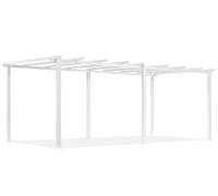 Structure blanche en aluminium pour pergola de terrasse Barbados 3x6 m Garden Point