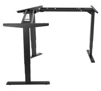Structure de bureau debout à trois moteurs, pieds de table d'angle électriques à 3 branches, hauteur réglable de 60 à 125 cm, 4 positions de hauteur mémorisables, rehausseur de bureau pour passer de l