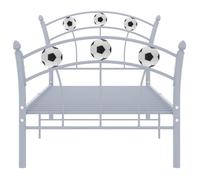 Structure de lit - 1 Personne - vidaXL - métal - gris - 90x200 cm - cadre robuste - pour chambre sqy75l4827247