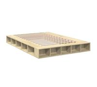Structure de lit - 2 Personnes - vidaXL - bois d'ingénierie - chêne sonoma - 160x200 cm - résistante à l'humidité - pour chambre igg