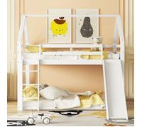 Structure de lit Nouveau matériau respectueux de l'environnement lit double lit d'enfant lit familial lits superposés avec tobogga