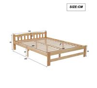 Structure de lit Nouveau matériau respectueux de l'environnement lit en bois massif futon, lit double, lit naturel