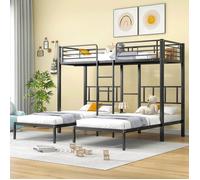 Structure de lit Nouveau Premium sense [30544849saa] trois lits, enfants et adolescents trois lits superposés avec échelle, lit en f