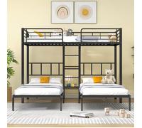Structure de lit Nouveau Premium sense [30544849saa] trois lits, enfants et adolescents trois lits superposés avec échelle, lit en f