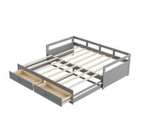 Structure de lit Nouveau Premium sense 90 180 * 200cm canapé - lit extensible avec tiroirs et sommier à lattes, l