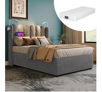 Structure de lit Nouveau Premium sense lit rembourré lit simple lampe de lecture avec fonction de charge tête de lit espace de